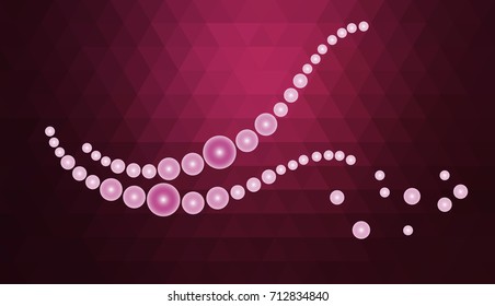 Vector illustration. Beads on a purple background.