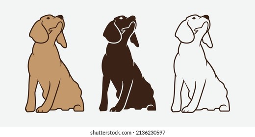 Ilustración vectorial de un perro de remolacha