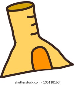 Vector illustration of a beaker