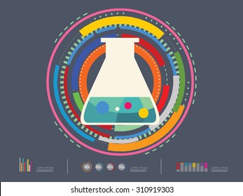 vector illustration of beaker icon