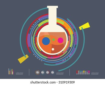 vector illustration of beaker icon