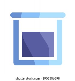 vector illustration of beaker with purple liquid.  illustrations for objects in the laboratory, observations, experiments, scientists.  flat minimalist design eps 10.
