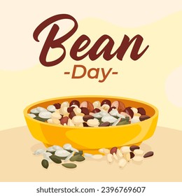 Vector illustration Bean Day. Bean Day illustration vector background. Vector eps 10