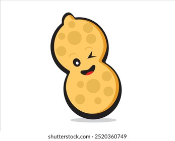 Vector illustration of a bean, flashing