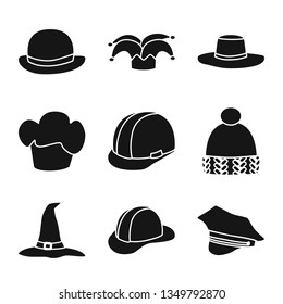 Vector illustration of beanie  and beret icon. Set of beanie  and napper stock symbol for web.
