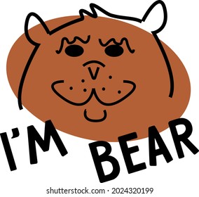 Vector illustration of a bear