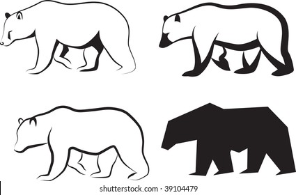 Vector illustration  bear.