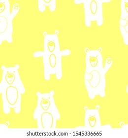 
vector illustration of bear fabric pattern