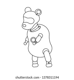 Vector illustration of bear and grizzly logo. Collection of bear and wild vector icon for stock.