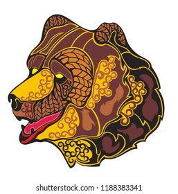 Vector illustration of  bear head