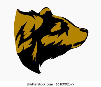 Vector - Illustration of Bear head, vector cartoon image. 