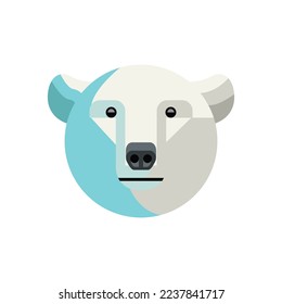 vector illustration of bear head modern design. bear face abstract creative design