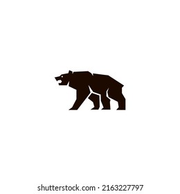 vector illustration of a bear for an icon, symbol or logo. bear flat logo