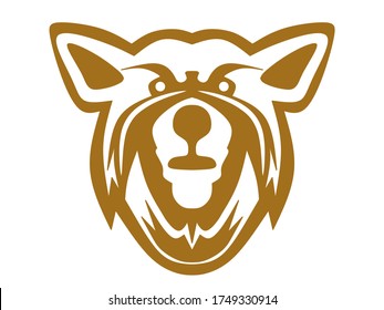 vector illustration of a bear logo for esports, brands and more