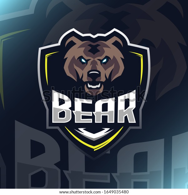 Vector Illustration Bear Logo Mascot Teammate Stock Vector (Royalty ...