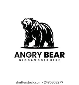 Vector illustration bear silhouette logo