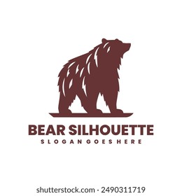 Vector illustration bear silhouette logo