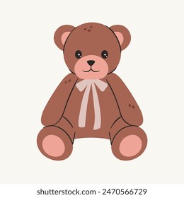 Vector illustration of a bear toy