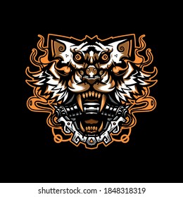 Vector Illustration Beast Mecha Tiger 