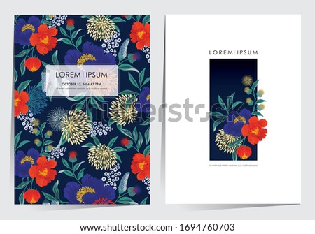 Vector illustration of a beatiful floral frame set for Wedding, anniversary, birthday and party. Design for banner, poster, card, invitation and scrapbook 
