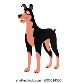 Vector Illustration Beautiful 3d Dog Model  