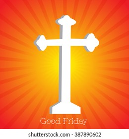 Vector illustration of beautiful abstract cross for Good Friday with background.