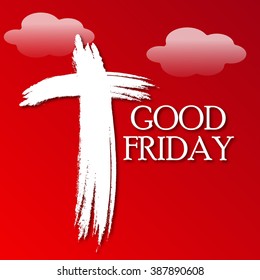 Vector illustration of beautiful abstract cross for Good Friday with background.
