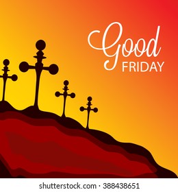 Vector illustration of beautiful abstract cross for Good Friday with background.