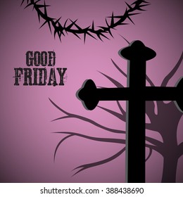 Vector illustration of beautiful abstract cross for Good Friday with background.