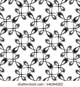 Vector illustration of beautiful abstract seamless pattern on white background