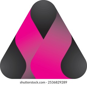 Vector Illustration of a Beautiful Abstract Triangle 3D Forming Optical Illusion Geometry