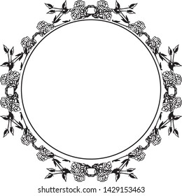 Vector illustration beautiful art with pattern flower frame
