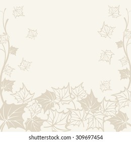 Vector illustration of a beautiful autumn background. fall maple leaf