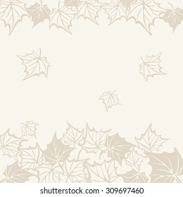 Vector illustration of a beautiful autumn background. fall maple leaf