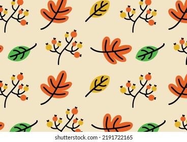 Vector illustration for a beautiful autumn pattern.
