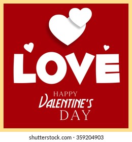 Vector illustration of a beautiful background for Happy Valentines Day .