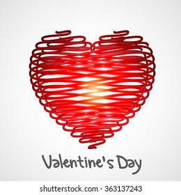 Vector illustration of a beautiful background for Happy Valentines Day .