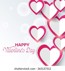 Vector illustration of a beautiful background for Happy Valentines Day .