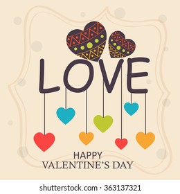 Vector illustration of a beautiful background for Happy Valentines Day .