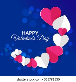 Vector illustration of a beautiful background for Happy Valentines Day.