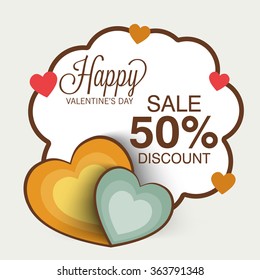 Vector illustration of a beautiful background for Happy Valentines Day.
