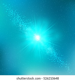 Vector illustration beautiful background with shining star