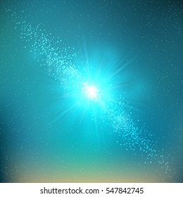 Vector illustration beautiful background with shining star