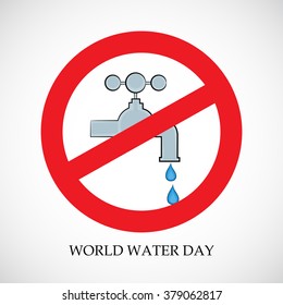 Vector illustration of a beautiful background for World Water Day.
