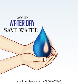 Vector illustration of a beautiful background for World Water Day.