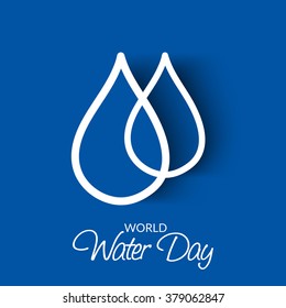 Vector illustration of a beautiful background for World Water Day.