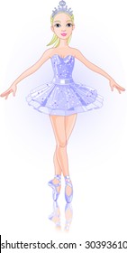 A vector illustration of  beautiful ballerina.