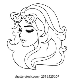 vector illustration of beautiful barbie doll icon 0015