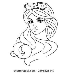 vector illustration of beautiful barbie doll icon 0018