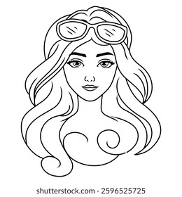 vector illustration of beautiful barbie doll icon 0020